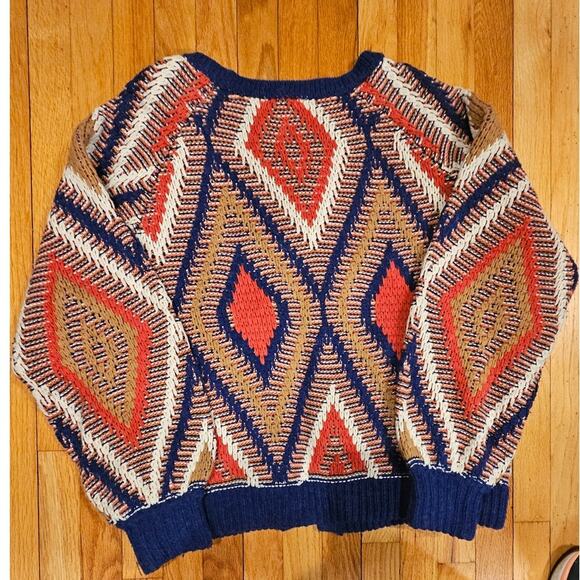 Ju Ju S'amuse! Deluxe Open Cardigan Gorgeous Knit Aztec Oversized Sweater, Sz XL - Picture 2 of 10
